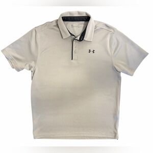 Under Armour Gray Heatgear Tech Polo, Men’s Large